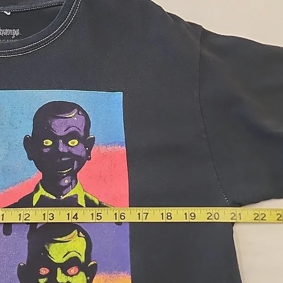 Goosebumps Men's Unisex Black Multicolor "Slappy" Dummy Graphic Tee Shirt, sz MD - Picture 7 of 8